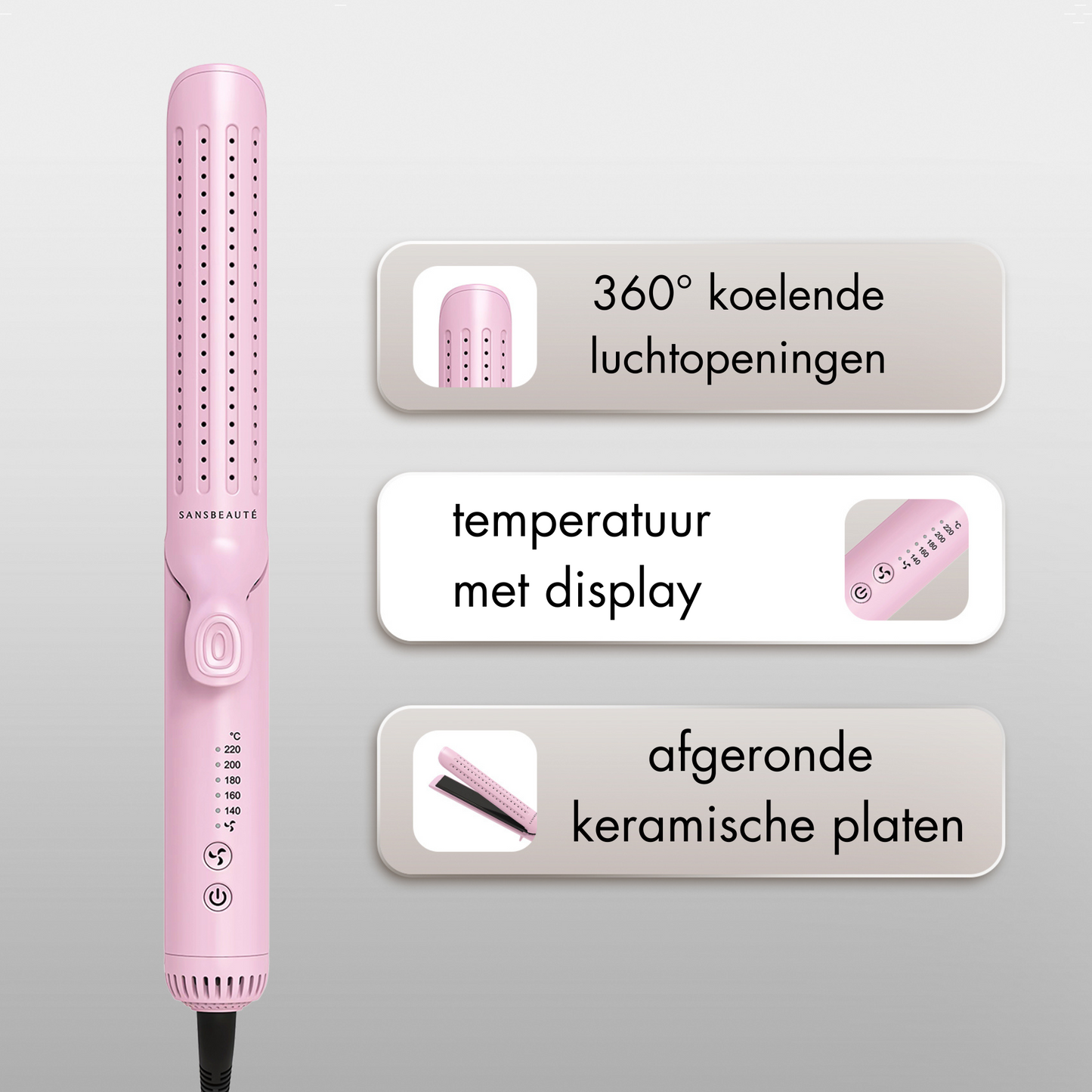 Sansbeauté® 2 In 1 Stijltang Airflow